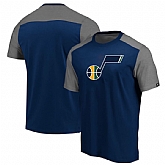 Utah Jazz Fanatics Branded Iconic Blocked T-Shirt Navy,baseball caps,new era cap wholesale,wholesale hats